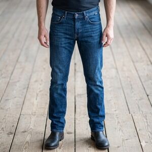 Mavi Matt Relaxed Straight Leg Mens 33x32 Dark Wash Tencel Blend Jeans